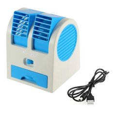 AC Portable Mini Duduk Double Fan / Mini Fan / Mini Ac Air conditioning USB