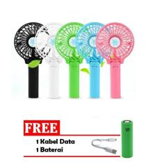 Angel Handy Mini Fan Rechargeable Portable Kipas Lipat Mini + Free Baterai dan Kabel Data
