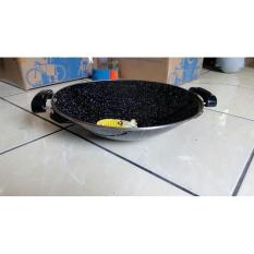 Alat Dapur Wajan Enamel Marble Royal Wok Panda Maspion 40 Cm