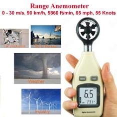 Alat Pengukur Kecepatan Angin PRO + Suhu C/F + Backlight + Lubang Mur