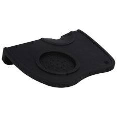 cokelat kehitaman Espresso anti-slip Tamper pemadat pemegang silikon Mat Pad (hitam)