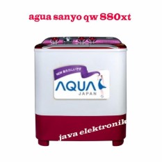 Aqua sanyo QW880XT Mesin Cuci Dua Tabung-garansi motor 5tahun