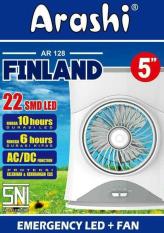 ARASHI AR 128 FINLAND Lampu LED Emergency Lamp + Kipas/Fan + Powerbank