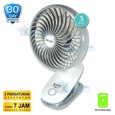 Arashi Kipas Angin 5in AR-138x Italy Emergency LED + Kipas Rechargeable Input Multifungsi
