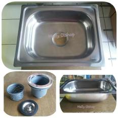 Bak Cuci Piring Stainless + Apur / Kran Cuci Piring / Kitchen Sink - Edd3ee