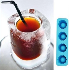 Bar Party Drink Ice Tray Cool Bentuk Ice Cube Freeze Mold Ice Maker Cetakan Bisa Makan Cup 4- Cup Es Kaca Cetakan Forma De Gelo Beku-Intl