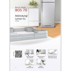 BERVIN BOS-70 RODA KULKAS 2 PINTU PLASTIK ABUABU