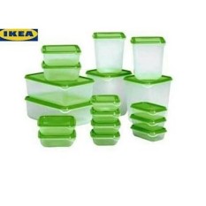 BEST PROMO IKEA PRUTA ORIGINAL/TEMPAT MENYIMPAN MAKANAN /TUPPERWARE 17 PC MURAH