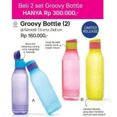 BEST PROMO TUPPERWARE GROOVY BOTTLE ECO 750ML TEMPAT MINUM BOTOL 750 ML