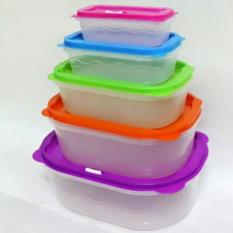 BEST PROMO TUPPERWARE / WADAH SERBAGUNA / FOOD BOX 5 PCS