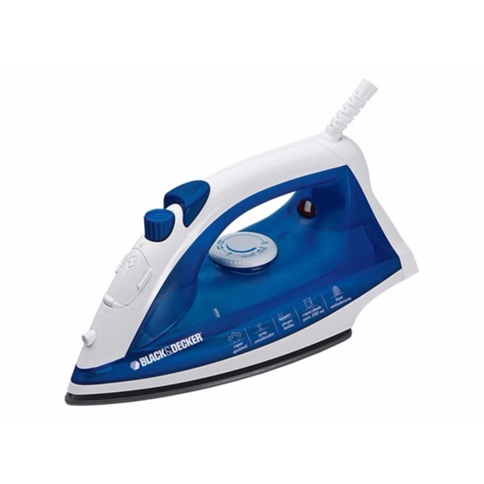 Black & Decker - Seterika Uap Steam Iron AJ 2000 - Biru