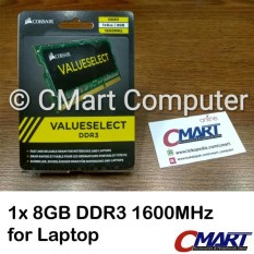 Corsair 8GB DDR3 1600 MHz SODIMM Memory RAM Laptop CMSO8GX3M1A1600C11