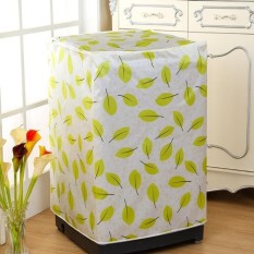 Cover Mesin Cuci Motif DAUN HIJAU (Model 1 Tabung Buka Atas)