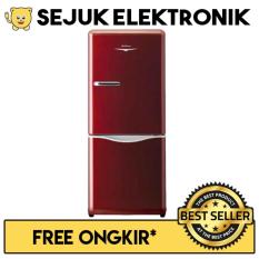 Daewoo DFR-17NCR Lemari Es / Kulkas 2 Pintu 170 Liter Merah (khusus jadetabek)
