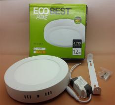 Eco best Led Panel 12 watt surface light BULAT ( tanpa lobangin plafon