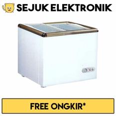 GEA SD-100 Sliding FLat Glass Freezer 100L - Putih - Khusus Jadetabek