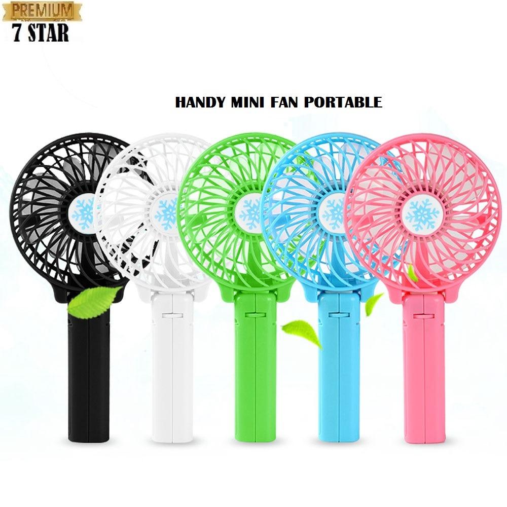 Handy Mini Fan / Kipas Genggam Lipat Portable Rechargeable Quality Brand - Random Colour