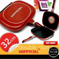 HAPPY CALL 32 CM PANCI TEFLON DOUBLE PAN BISA TUK ALAT PANGGANG GRILL - DAPUR MAMI