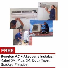 Jasa instalasi Ac0.5-1PK +Bongkar+Pipa 3M+Kabel+Braket+Lem (Jadetabek)