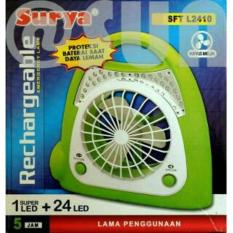 Kipas Angin Merk Surya SFT L2410 + Lampu Dan Senter Emergency