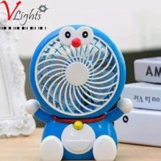 Kipas Angin Mini Portable Usb Karakter Doraemon - biru