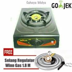 Kompor Gas 1 Tungku Progas Free Selang Regulator winn gas SNI