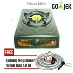 Kompor Gas 1 Tungku Progas Free Selang Regulator winn gas SNI