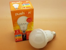 Lampu LED 3 color 7 watt ( Cool daylight + Warm White + Warm ) PushOn
