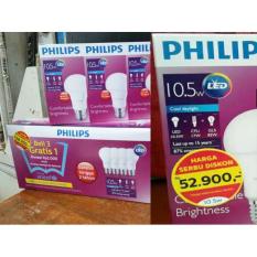 Lampu Led Philips 10 W 10.5 W 10-5 Watt - Paket Isi 4 -Beli 3 Gratis 1 - 9C69cd