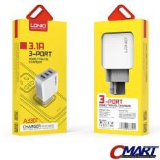 LDNio Adaptor Charger 3 Port USB Output 3.1A 15.5w Adapter - LDN-A3301