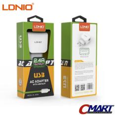 LDNIO Dual USB Power Adapter 2.1 Amp Convertible Europlug -LDN-DL-AC56
