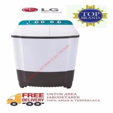 LG SEMI AUTO WASHER TWIN TUB P750N 7.5kg - Putih - Khusus Jabodetabek