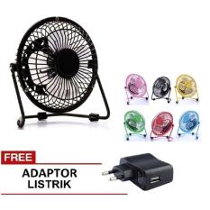 Lucky - Kipas Angin Meja USB Fan + Gratis Adaptor Listrik /1 Pcs