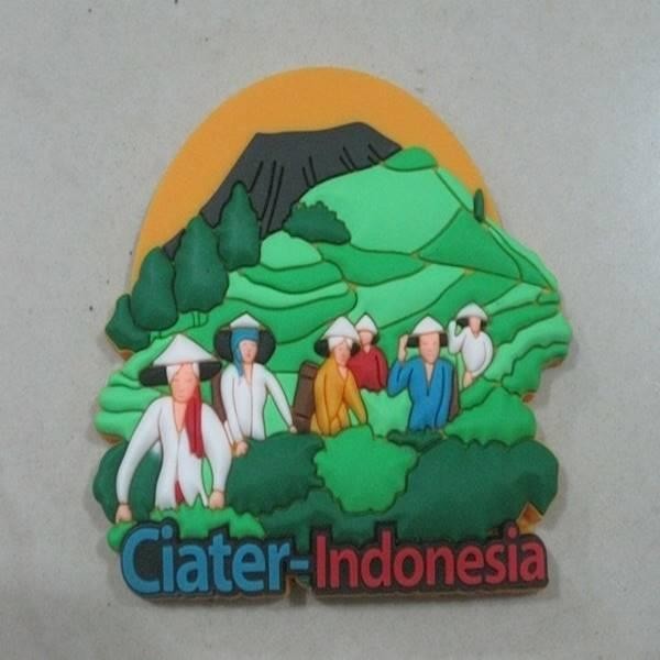 Magnet kulkas kebun teh Ciater kab. Subang souvenir negara Indonesia