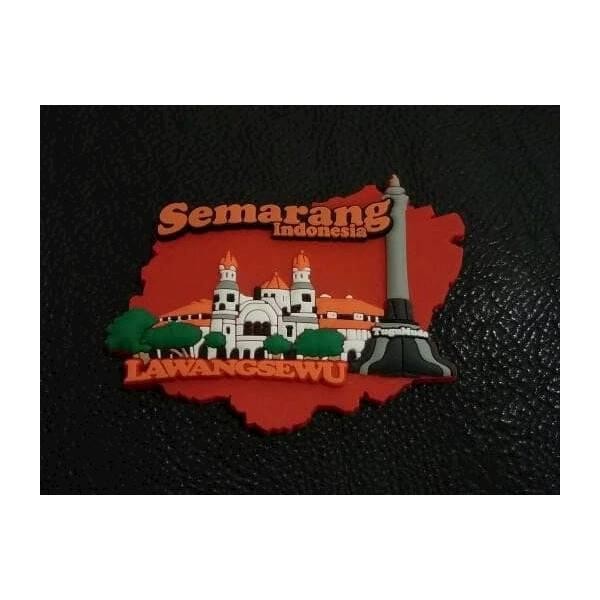 Magnet kulkas Lawang Sewu rubber - souvenir Semarang Indonesia