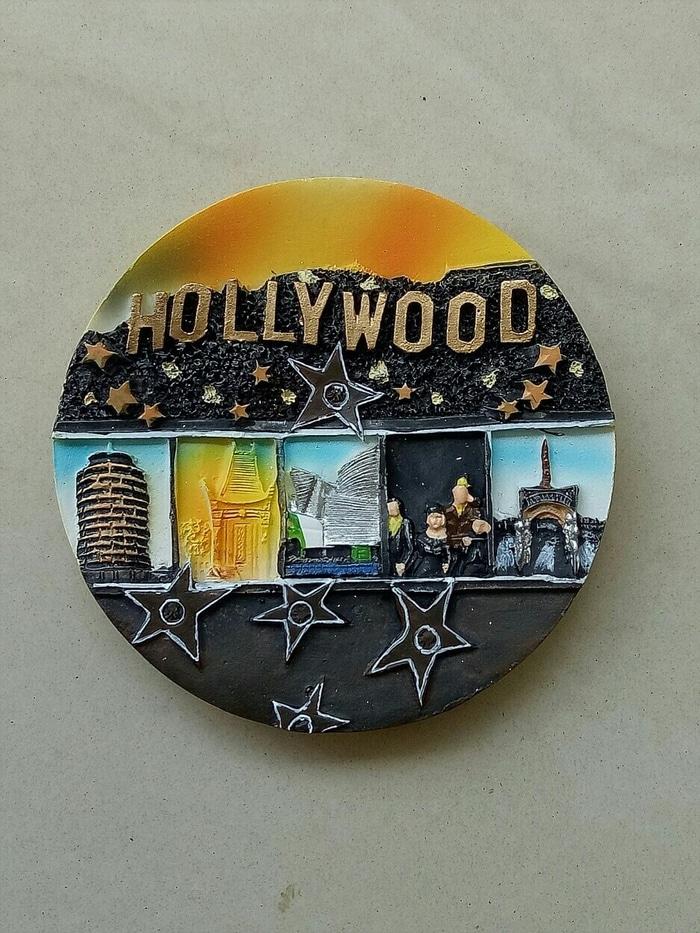 Magnet / tempelan kulkas Hollywood  souvenir Amerika