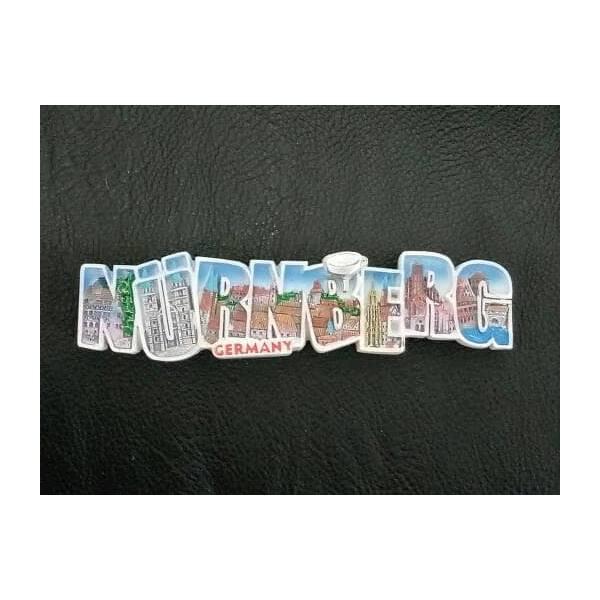 Magnet / tempelan kulkas huruf Nurnberg souvenir negara Germany