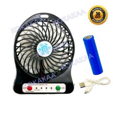 Maxxio Kipas Angin Mini Rechargeable & Usb Cable Bundle 5 inch - Hitam