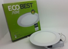 Model BULAT Eco best prime 12w cahaya putih LED Panel Light downlight