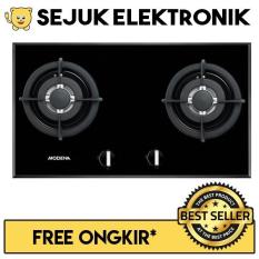 Modena BH 1725 LA Kompor Tanam Gas / Built - in Hob 2 Tungku Built in Hob - Hitam (KHUSUS JADETABEK)
