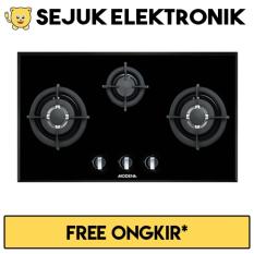 Modena BH-1935 L Kompor Tanam Gas / Built - in Hob 3 Tungku - HITAM (JADETABEK ONLY)