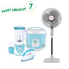 Paket Hemat Lebaran Cosmos Stand Fan16 SN-ONY+ Rice Cooker CRJ6302 + Setrika CIS438 + Blender CB190