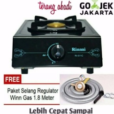Paket Rinnai Kompor 1 Tungku RI 511 C +Paket selang winn gas Sni