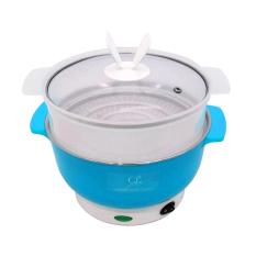 PANCI ELEKTRIK /HEATING BOWL/PANCI POT SERBAGUNA DENGAN STEAMER Q2 8820 - Biru