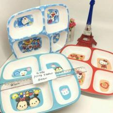 Piring Makan Anak Melamin Sekat 4 Karakter Besar - Cd3eb3