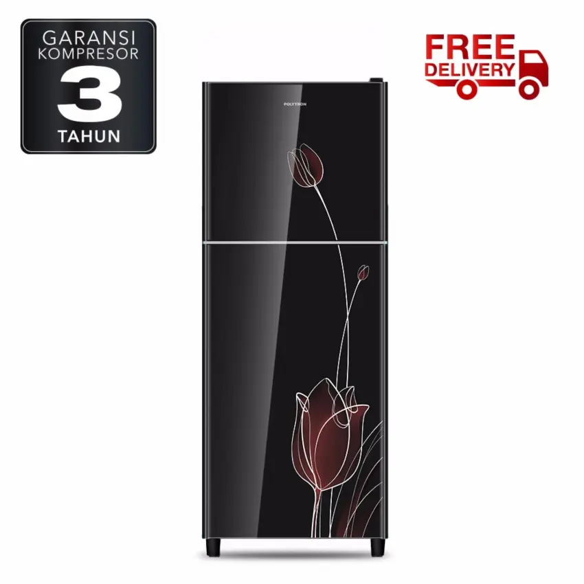 POLYTRON Kulkas 2 Pintu BELLEZA II 240 liter PRG 24KTB