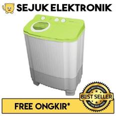 Polytron PWM7056 Mesin cuci 2 Tabung - 7KG - Hijau (KHUSUS JADETABEK)