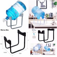 Rak Dudukan Penyangga Galon Air minum / Gallon Water Bottle Dispenser Stand Galon Stainless Steel Rack - Abu