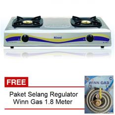 Rinnai Kompor Gas RI 522 E + Free Selang Regulator Win Gas