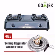 Rinnai RI-302S Kompor Gas 2Tungku + WIN GAS Regulator Meter